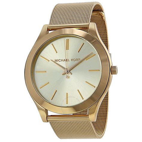 michael kors womens slim dial watch|Michael Kors gold tone.